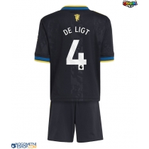 Otroški Nogometni dresi Manchester United Matthijs de Ligt #4 Tretji 2025-26 Kratek Rokav (+ Kratke hlače)